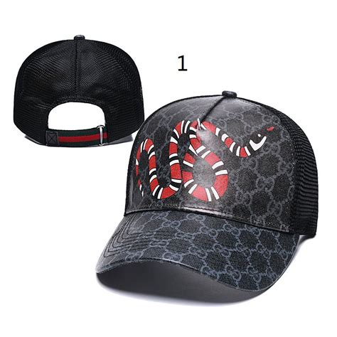 black gucci snap back hat|black snake gucci hat.